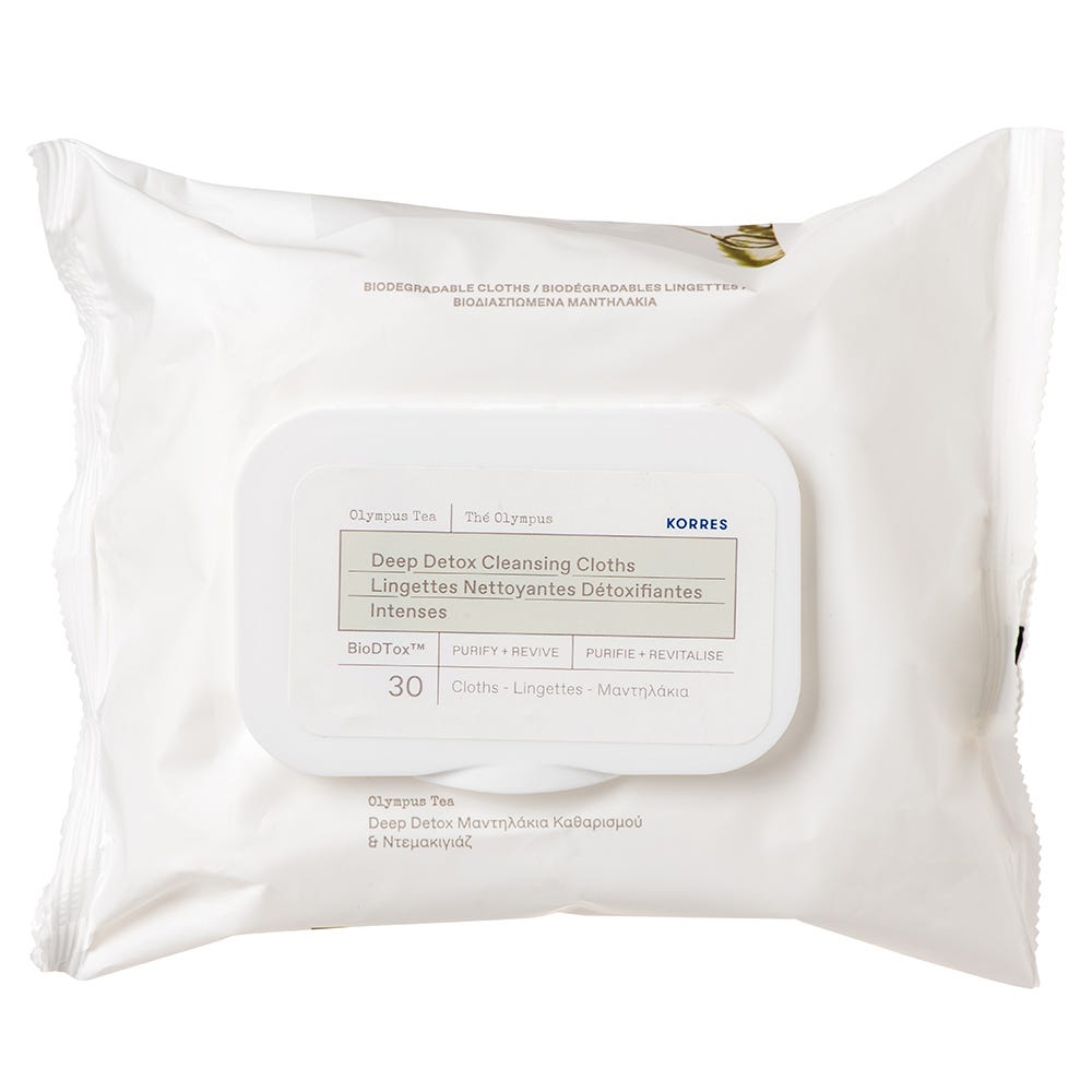 Korres OLYMPUS TEA Detox-Reinigungstücher 30 Stk