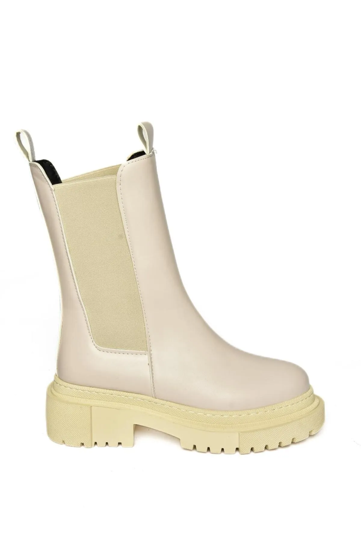 Fox Shoes  N280349009 Beige/Beige Damen-Damenstiefel mit dicker Sohle