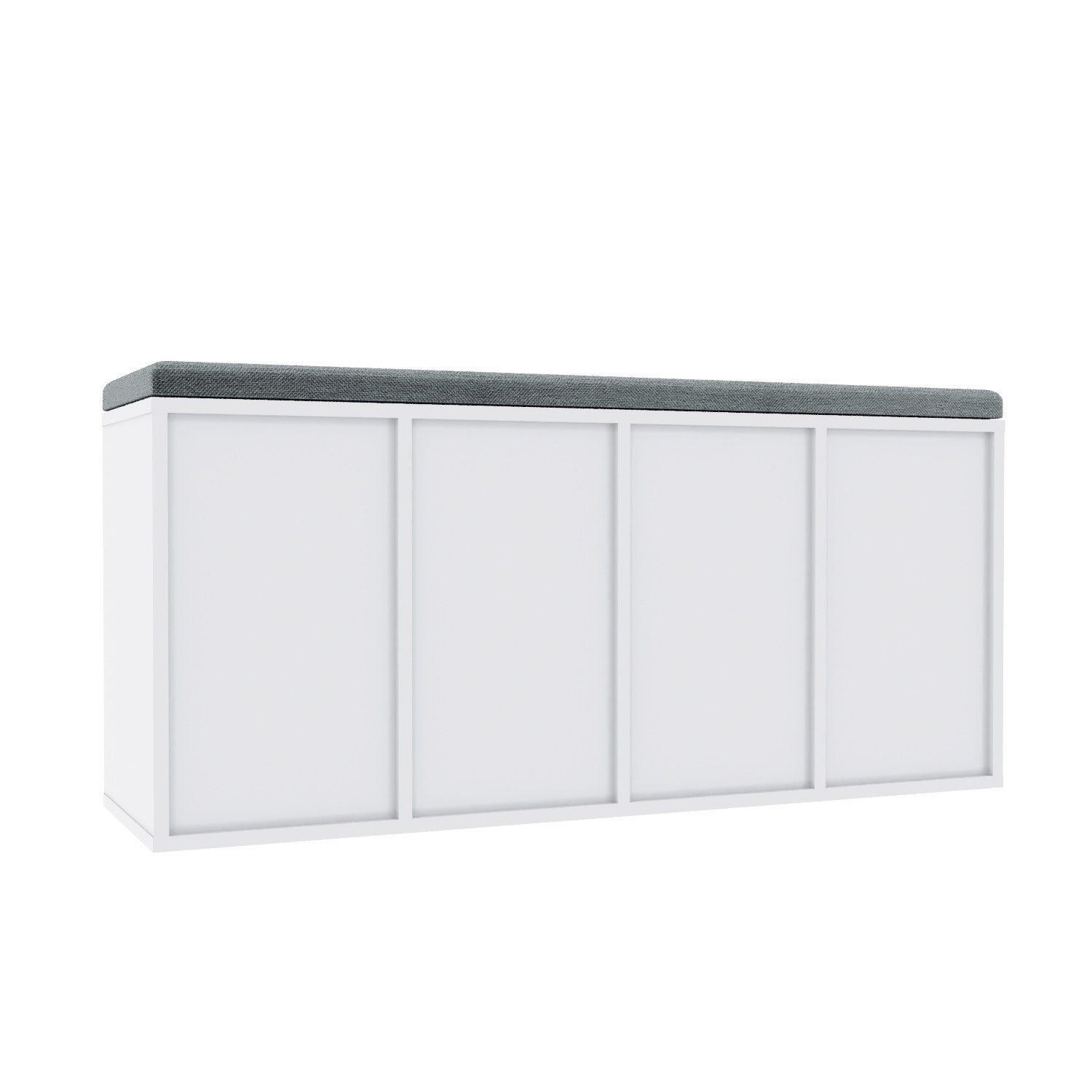 SONNI Schuhtruhe Schuhschrank mit sitzbank Weiß 103.5x30x48cm Schließfach