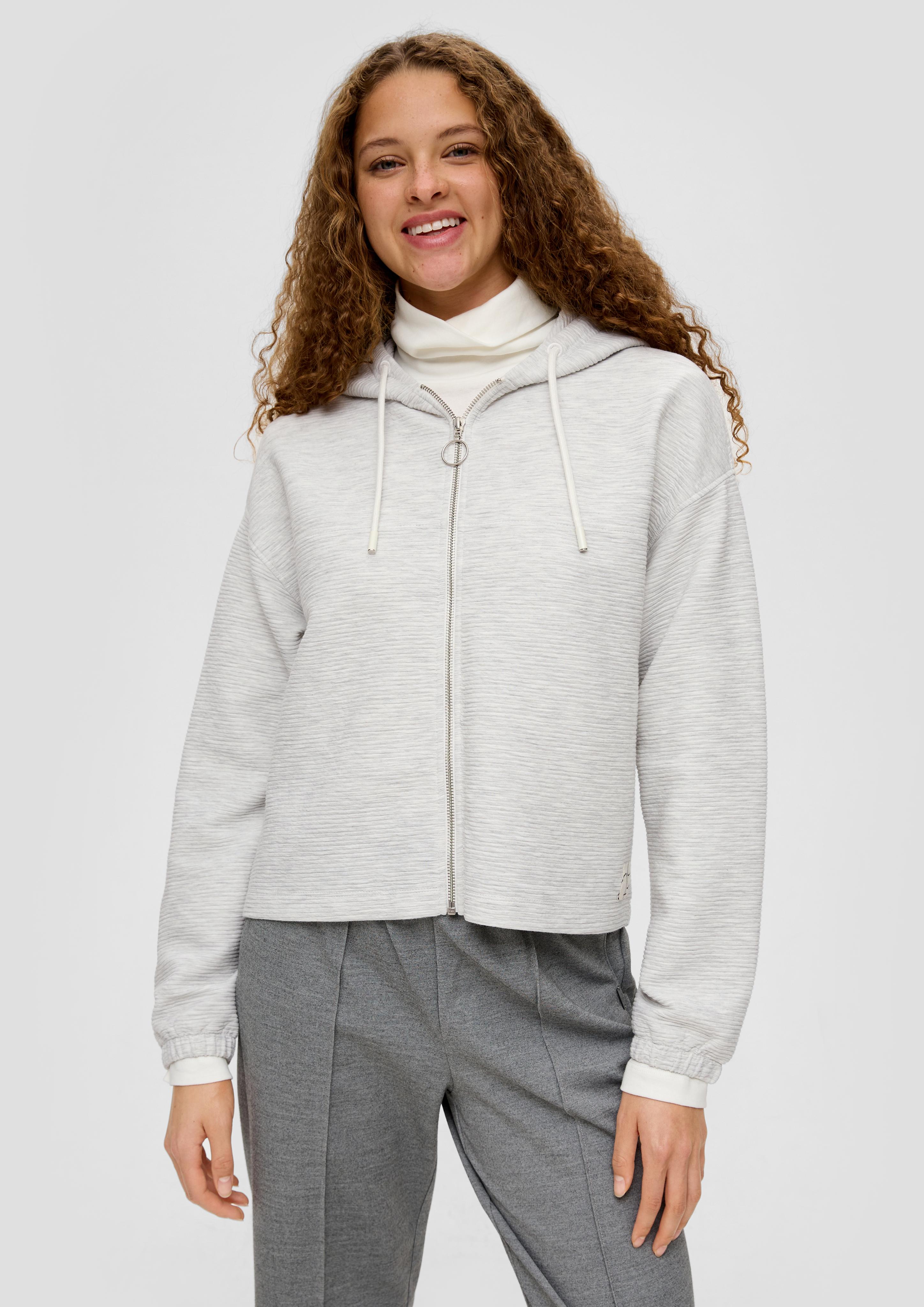 Sweatjacke mit Rippstruktur  2138478-02W0