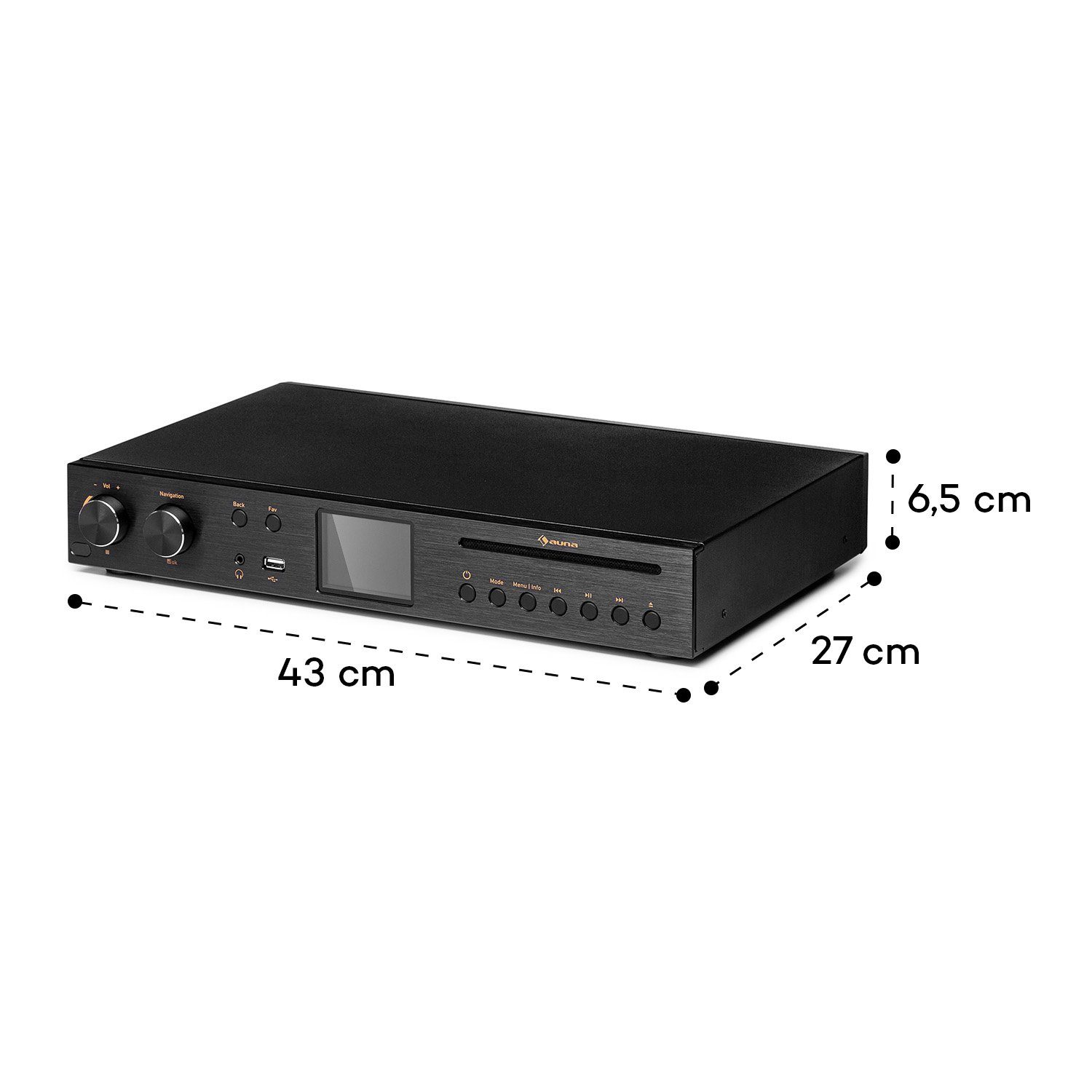 Auna Black Star Audioverstärker (60 W, Digital Audio Bluetooth Verstärker HiFi Stereo Amplifier Multikanal)