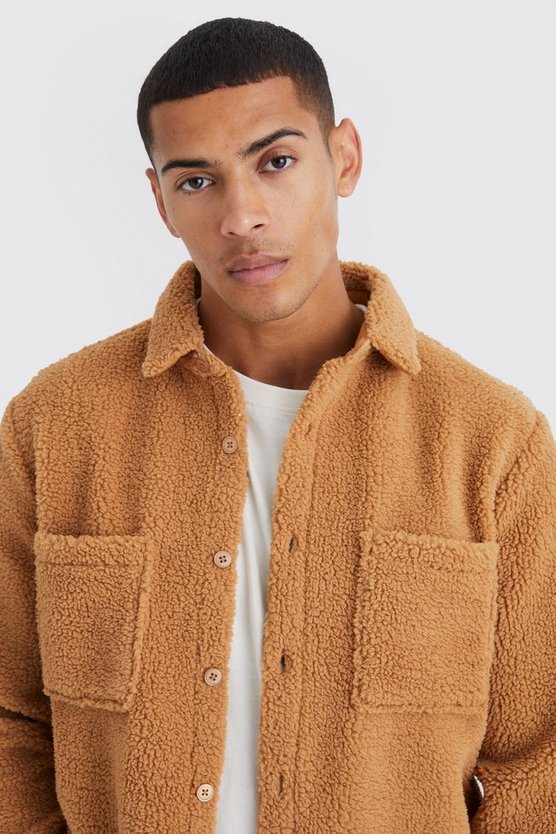 Utility-Overshirt mit Borg-Tasche