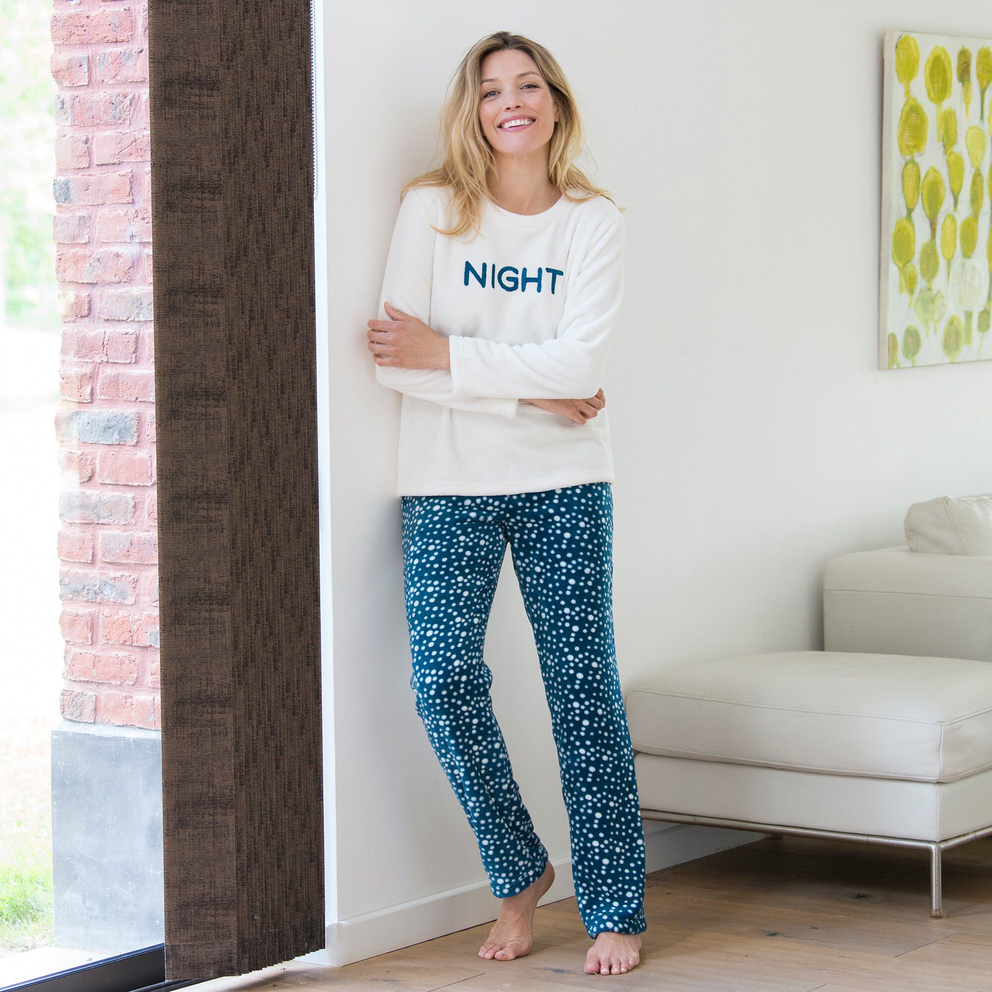 Pyjama pantalon polaire 