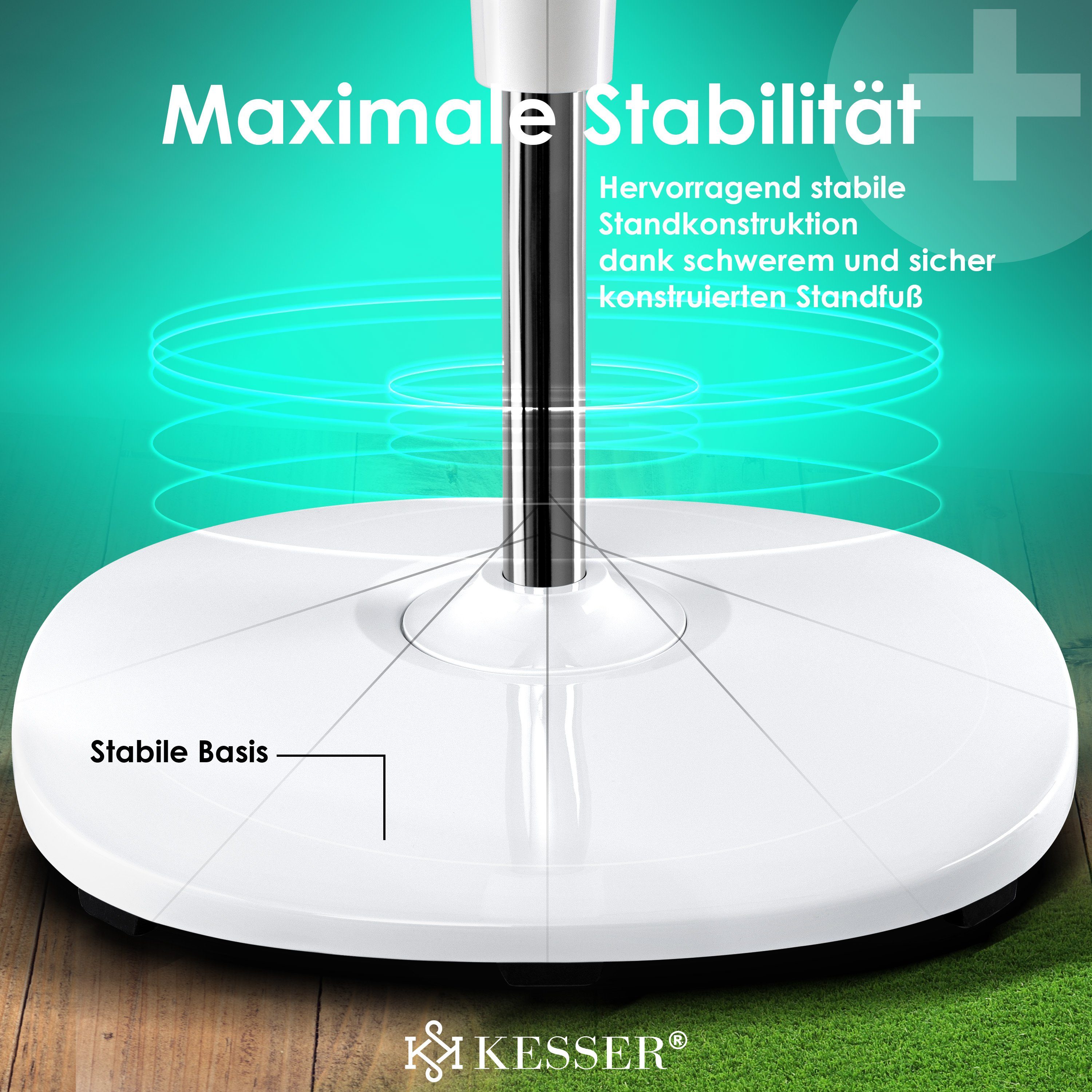 KESSER Standventilator, Standventilator mit Fernbedienung und Display Led Timer