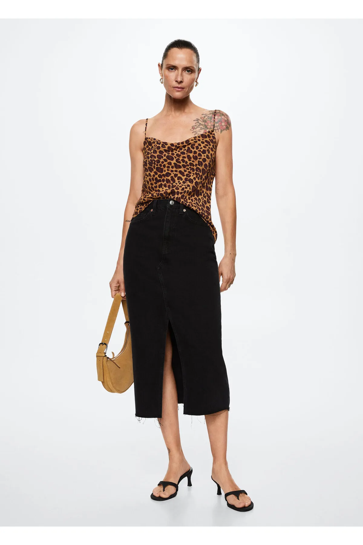MANGO  Braune Damenbluse 37073841