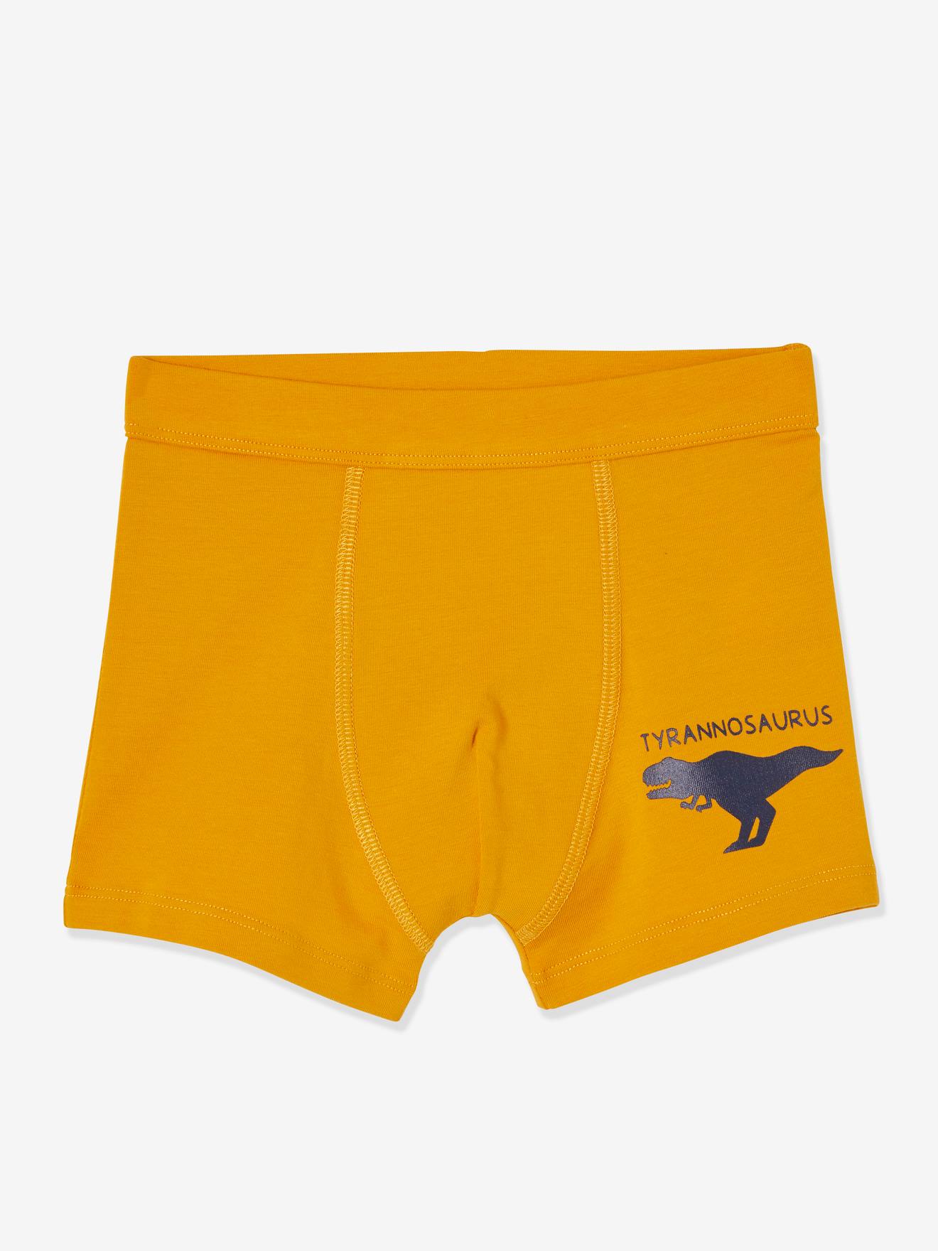 Vertbaudet 7er-Pack Jungen Boxershorts, Dinosaurier Oeko-Tex - pack wollweiß
