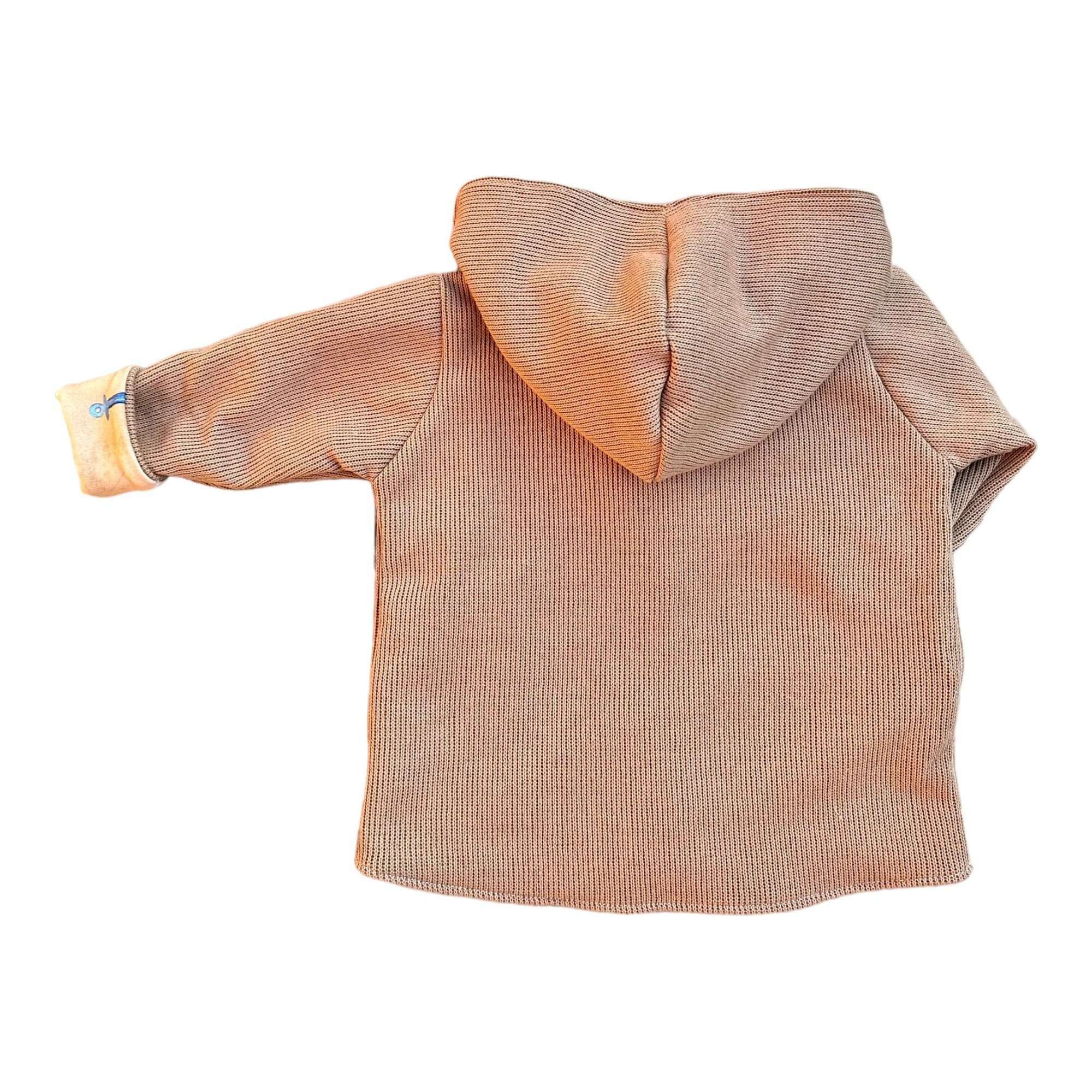 Land-Juwelen Strickjacke Strickjacke senfgelb Anker blau