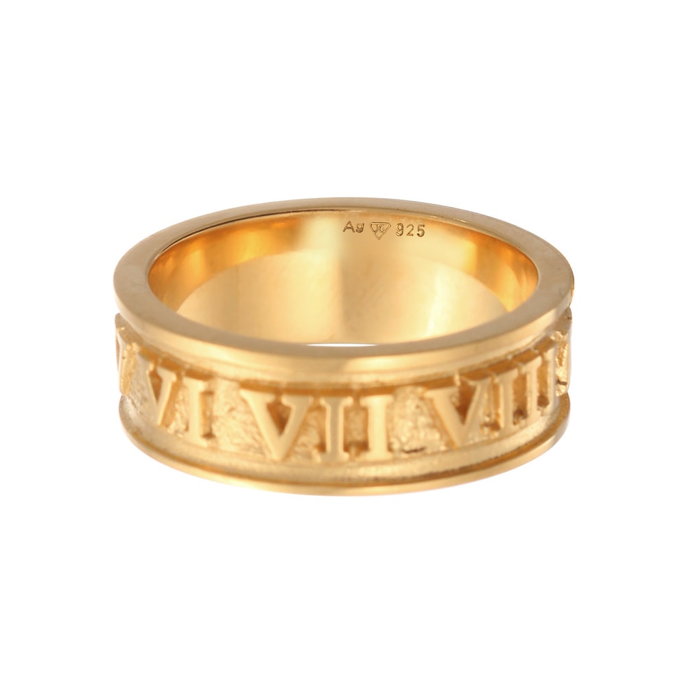 KUZZOI KUZZOI Bague Bague pour homme Chiffres romains Tendance solide oxydée en argent s Bague