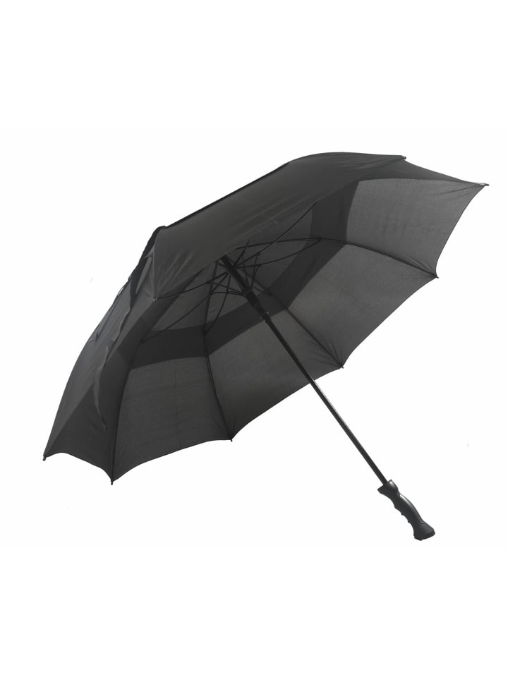COFI 1453 Fiberglasstockschirm mit Hülle Wasserdicht in Schwarz günstig kaufen 130 cm
