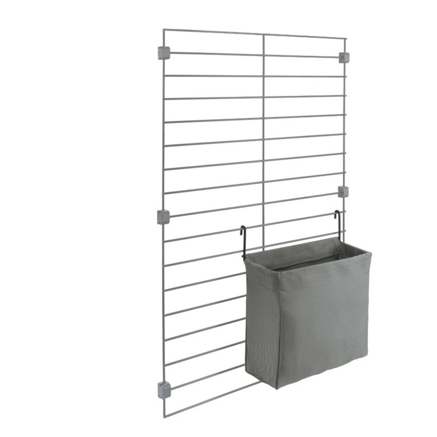 Metaltex Organizer Textil-Tasche Baumwolle Mural Line grau