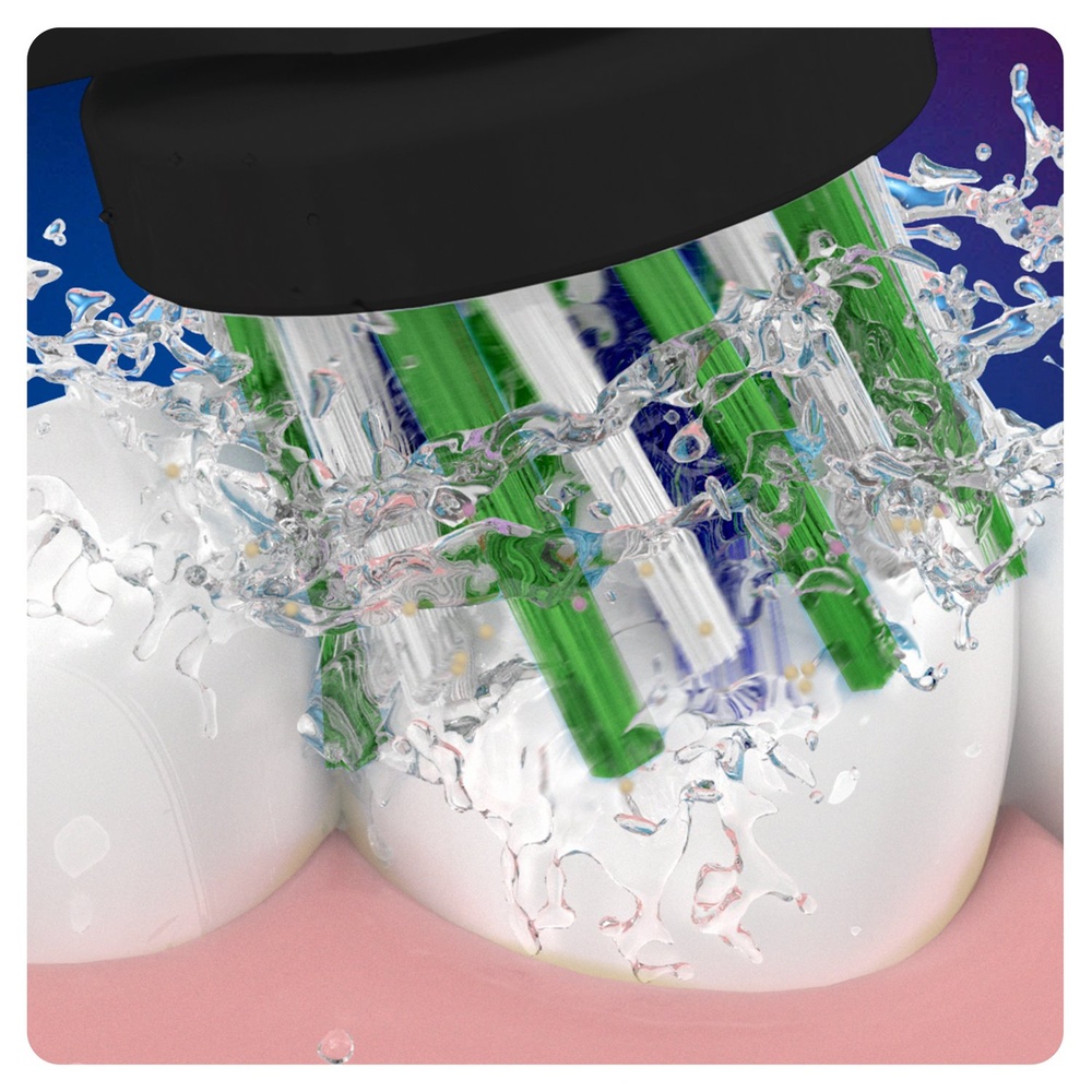 oral-b Oral-B CrossAction Brossette Avec CleanMaximiser, Noire, 4 Brossettes De Rechange