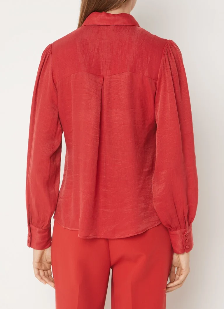 Aaiko  Veronne blouse met strikkraag