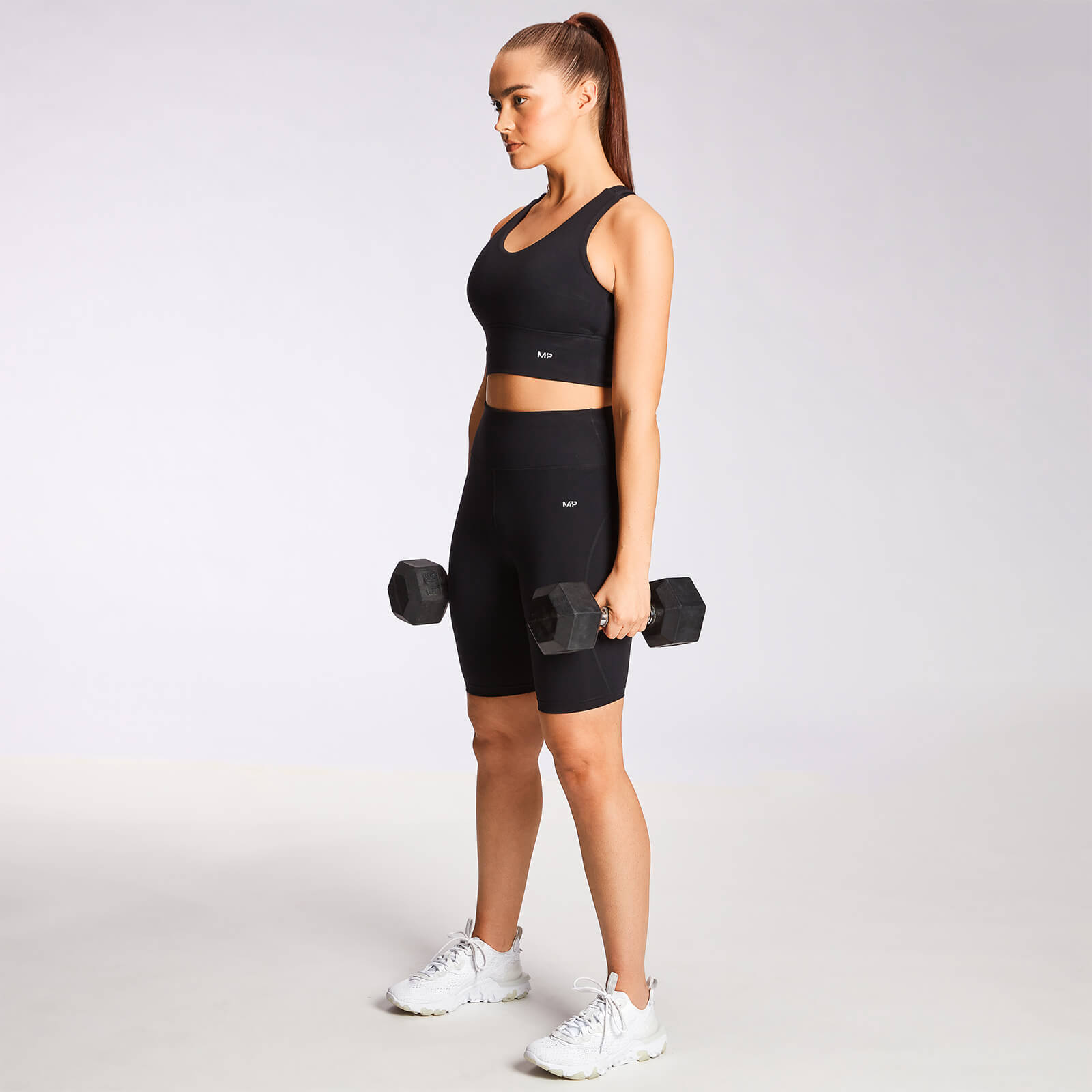 Brassière de sport longue MP Power pour femmes – Noir