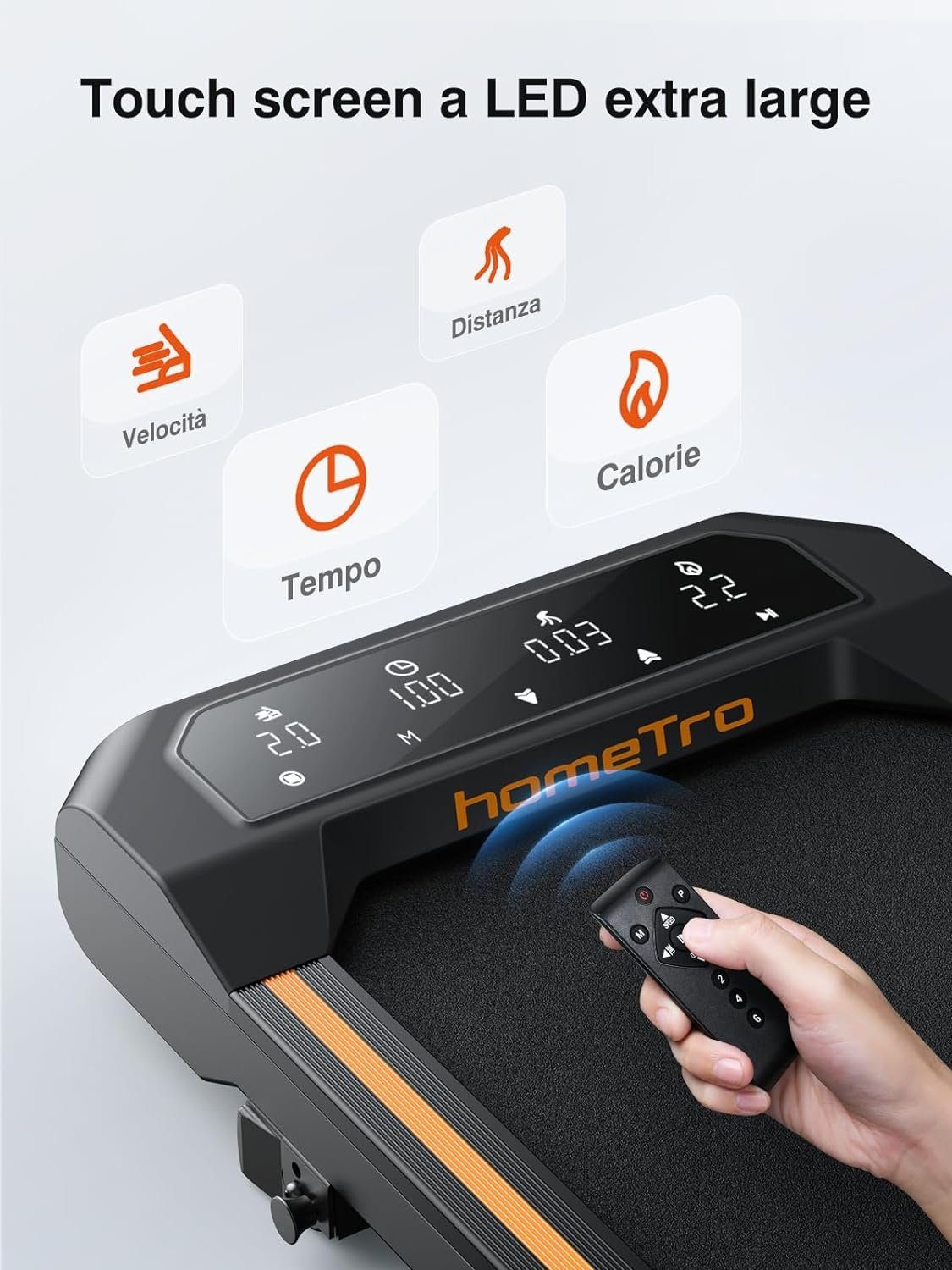 homeTro Laufband (Walking Pad für Zuhause - Laufbänder Untertisch Laufgerät Elektrisch), mit Fernbedienung Trainingsgerät Heim-Fitnessgerät