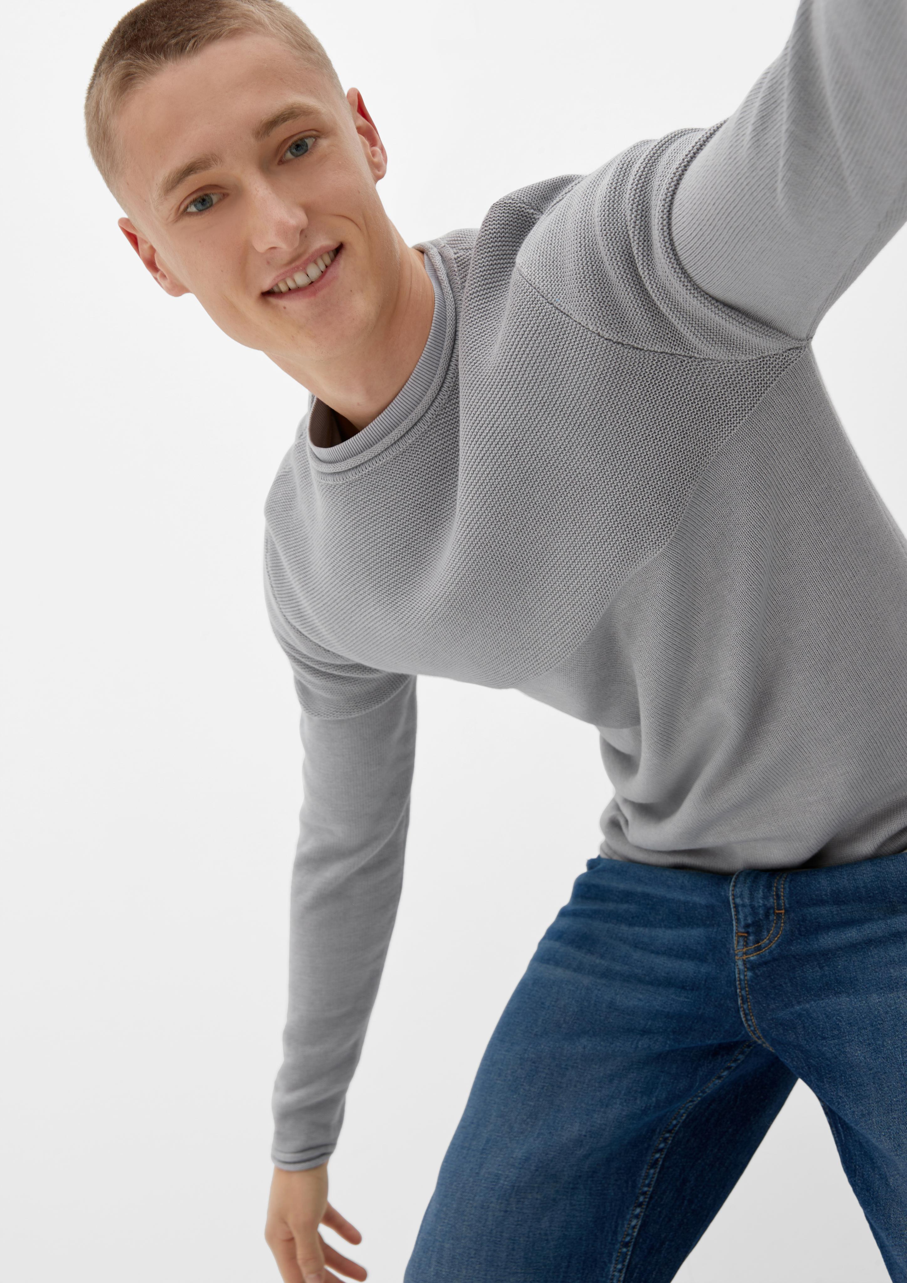 Strickpulli mit Rollsäumen  2123459-9400