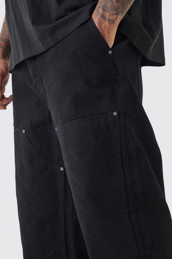 Plus lockere Jeans mit Naht-Detail