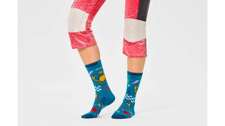Happy Socks Unisex Socken Cancer white
