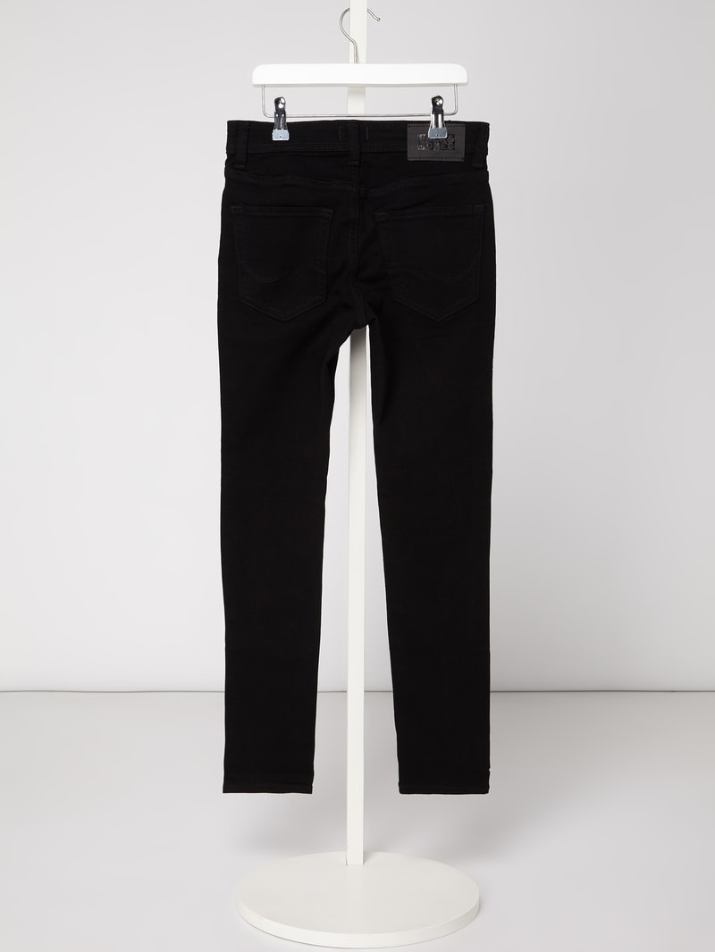 Coloured Skinny Fit Jeans in schwarz