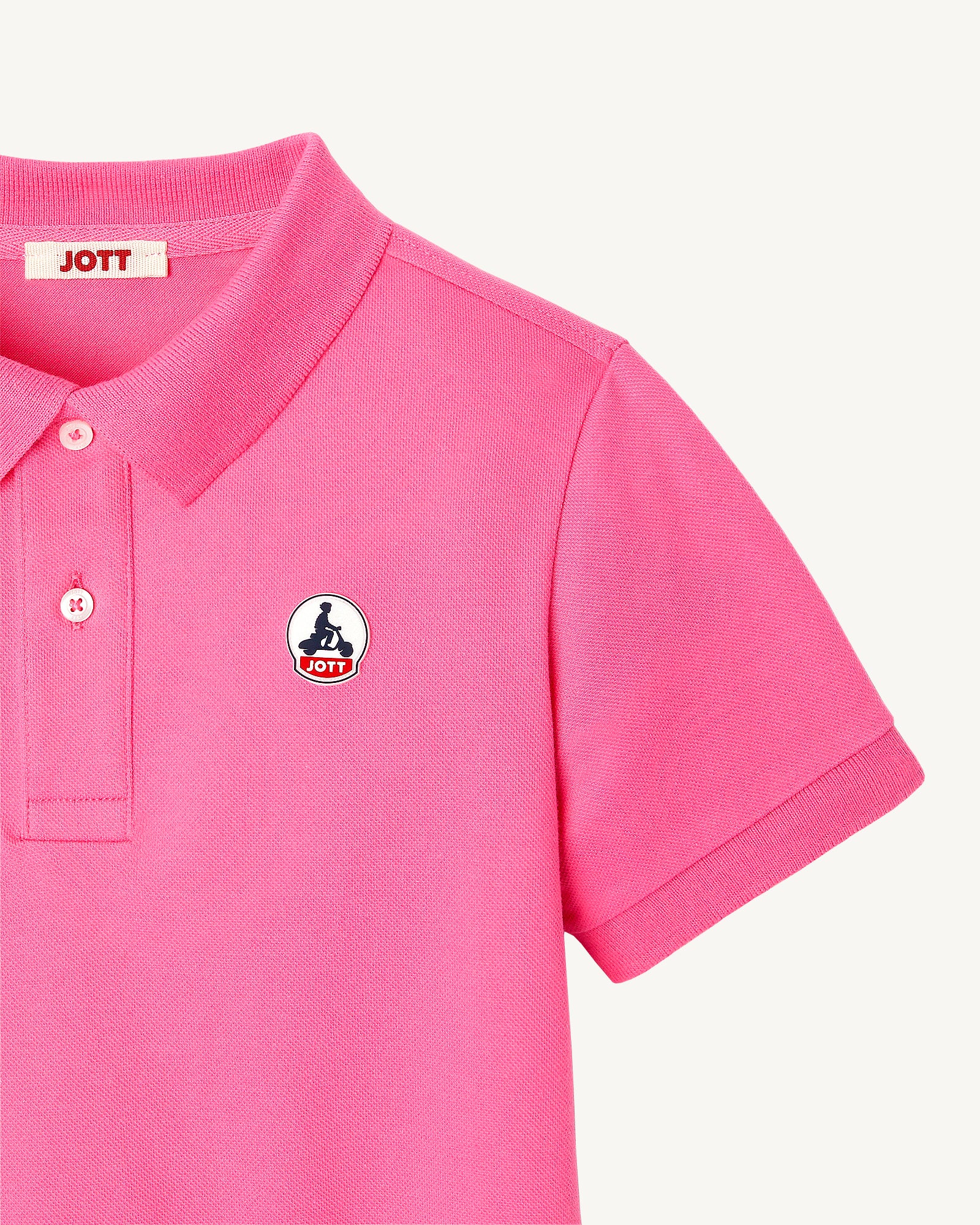 Polo enfant en coton biologique Rose intense Salvador