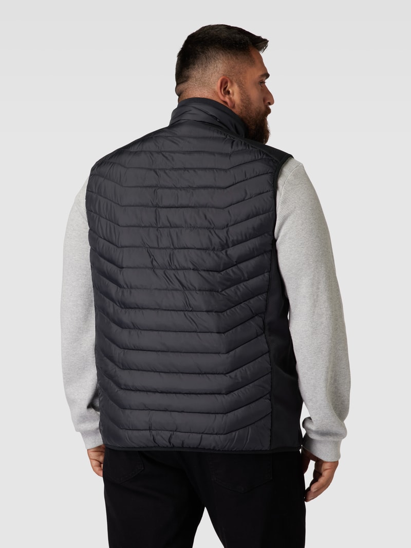 PLUS SIZE Steppweste mit Stehkragen in schwarz