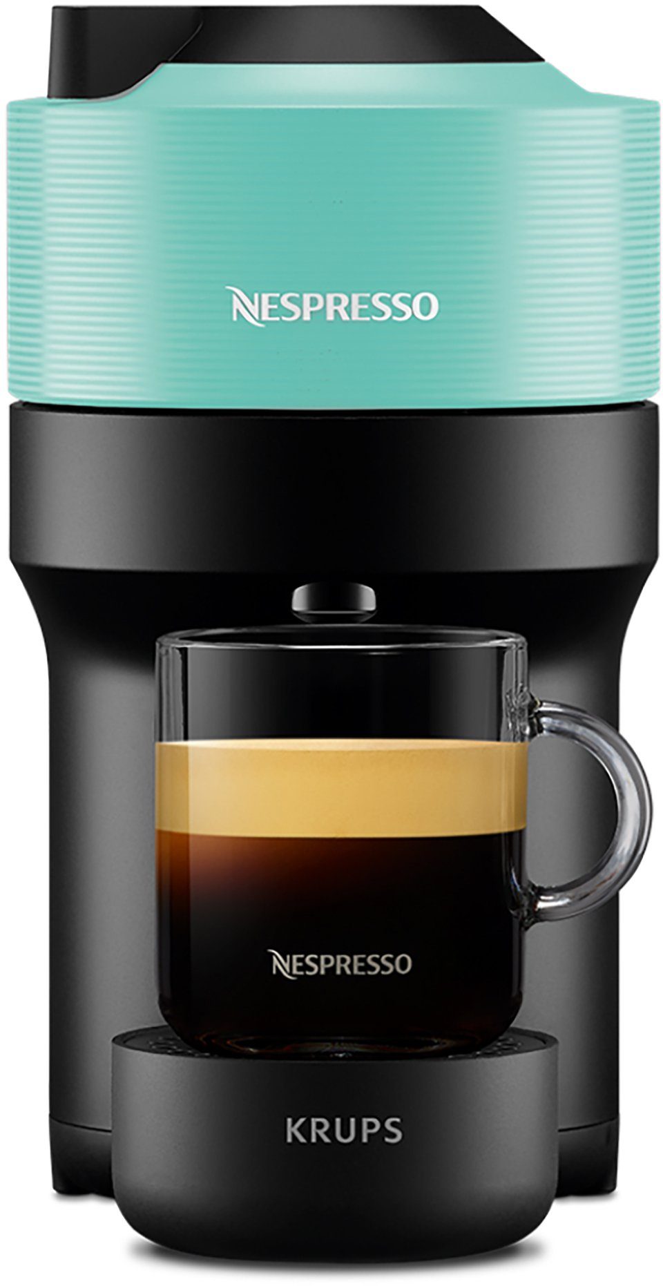 Nespresso Kapselmaschine Vertuo Pop XN9204 von Krups, 560 ml Kapazität, aut. Kapselerkennung, One-Touch, 4 Tassengrößen