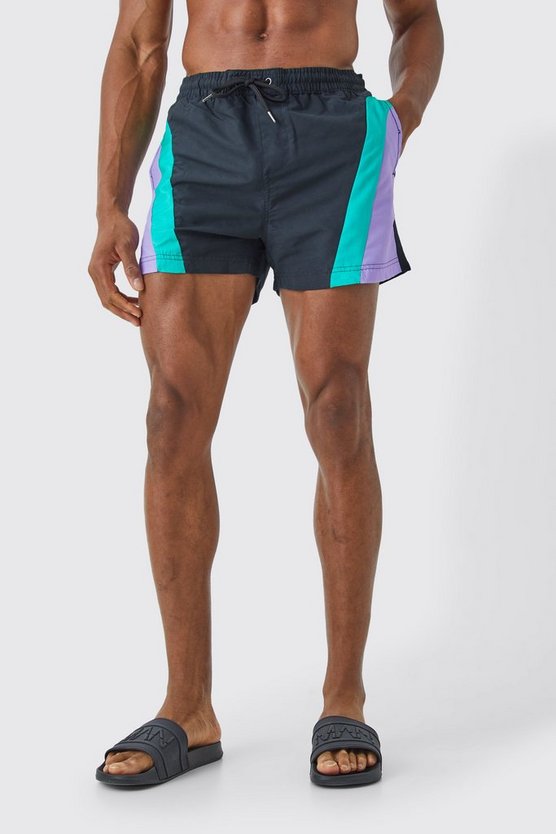 Mittellange Colorblock Badehose