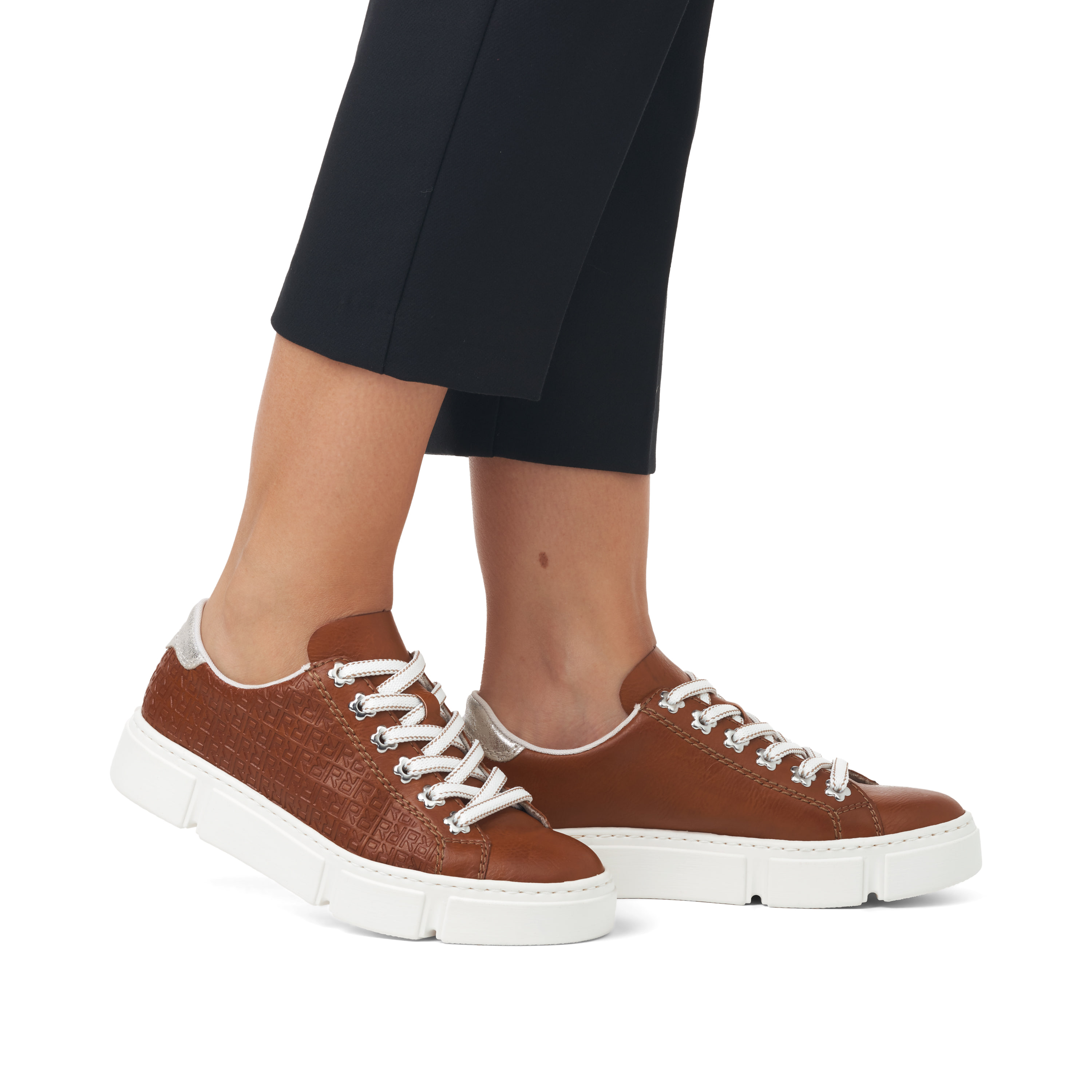 Rieker Damen Sneaker Low holzbraun