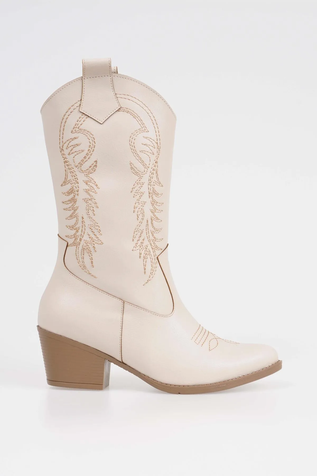 CZ London  Damen-Cowboystiefel mit Absatz, lange Cowgirl-Stiefel
