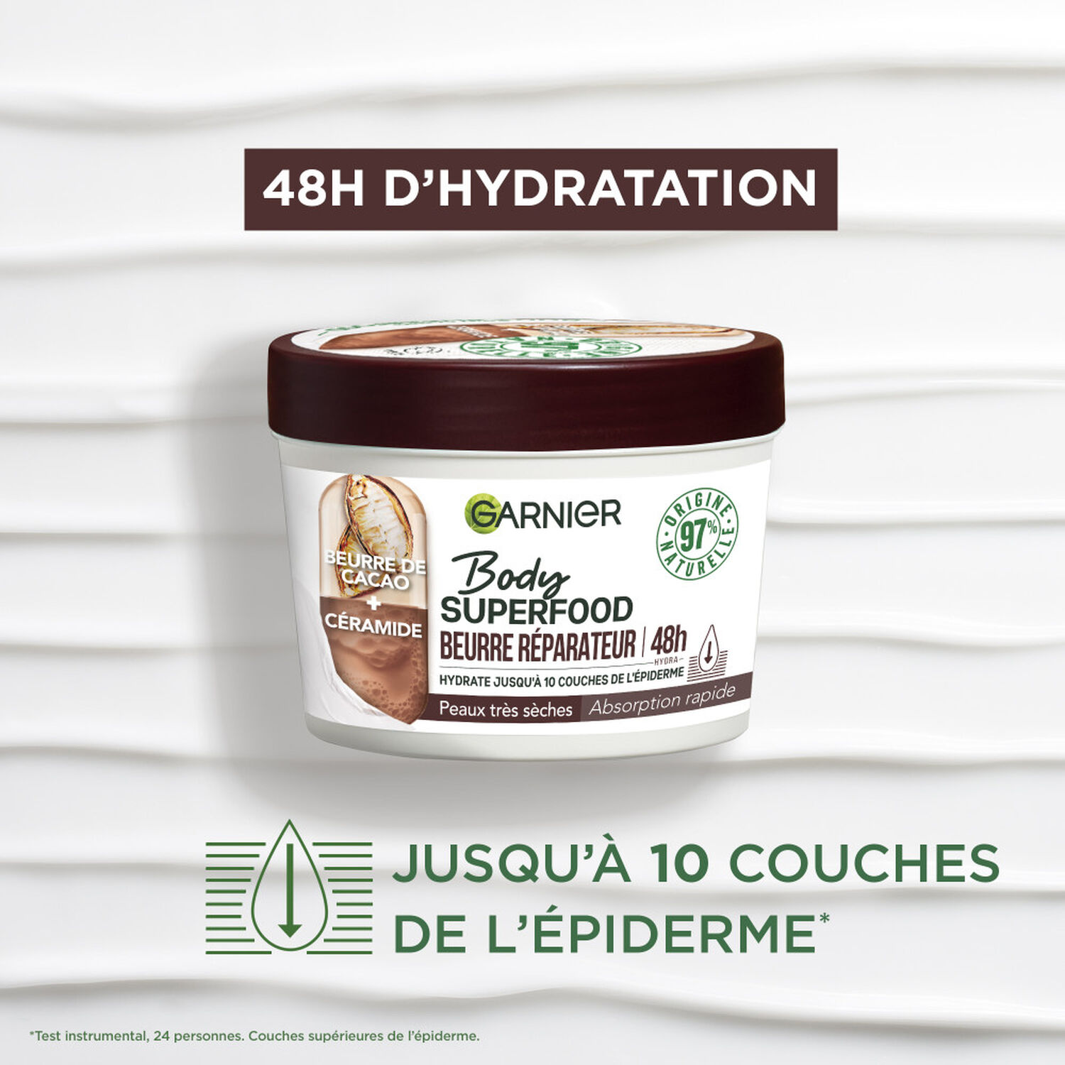 Garnier Body Superfood Beurre corps réparateur Cacao Céramide