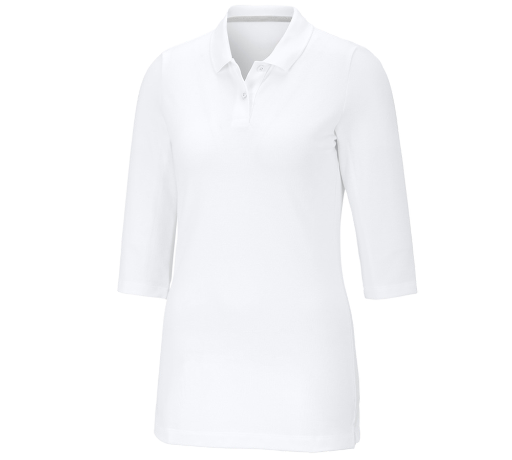 e.s. Piqué-Polo 3/4 Arm cotton stretch, Damen