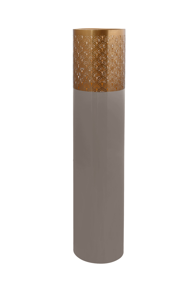 Kayoom Bodenvase Art Deco 1145 Grau / Gold