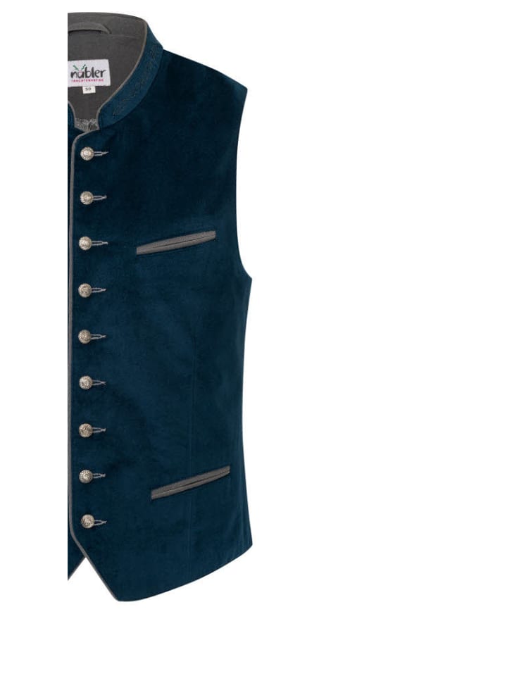 Nübler Trachtengilet Kurt in Blau günstig kaufen