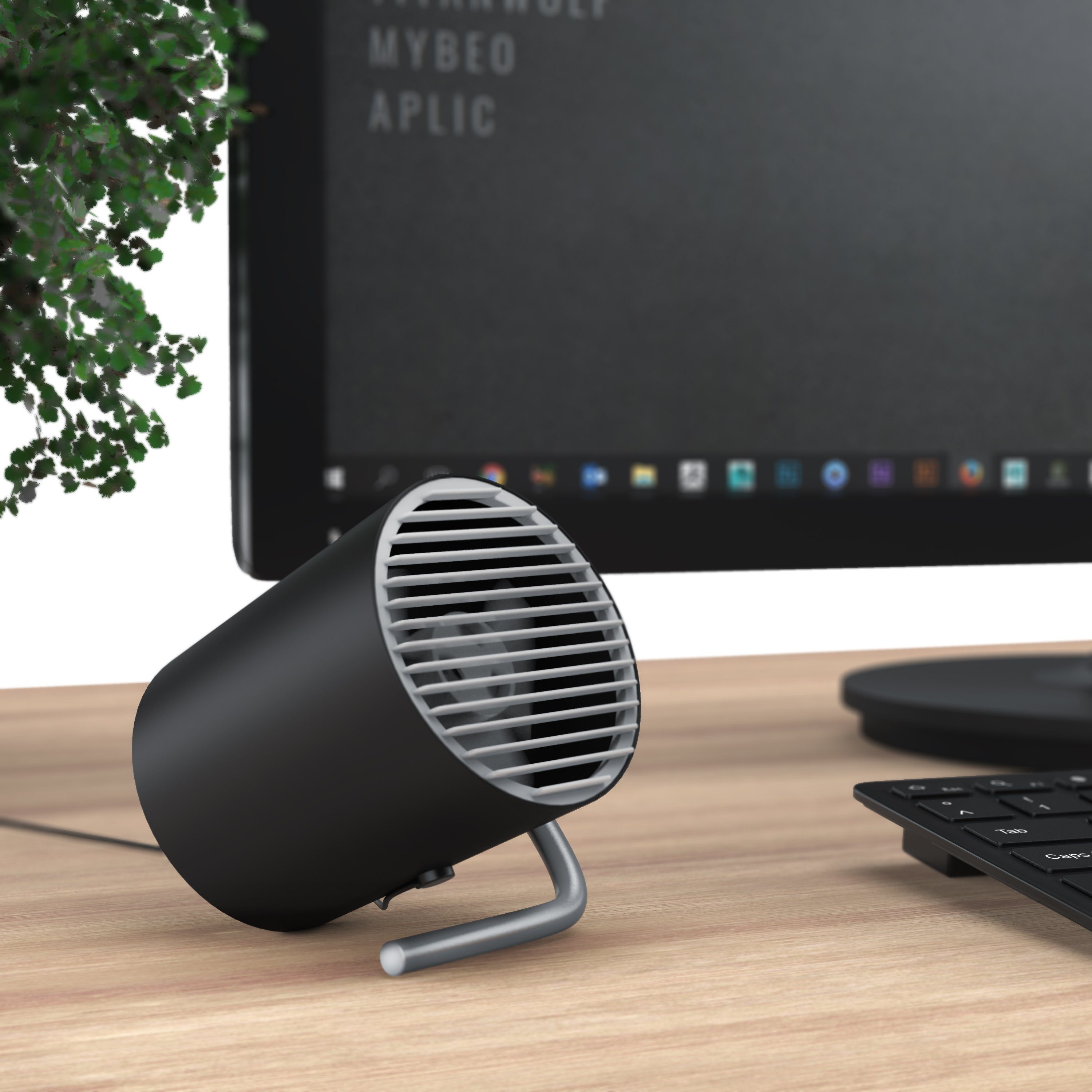 CSL Mini USB-Ventilator, 2 Geschwindigkeitsstufen, Leises Betriebsgeräusch, 30° Neigungswinkel