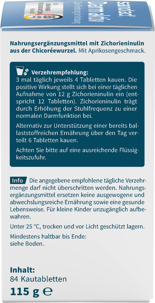 Darm aktiv Kautabletten 84 St, 115 g
