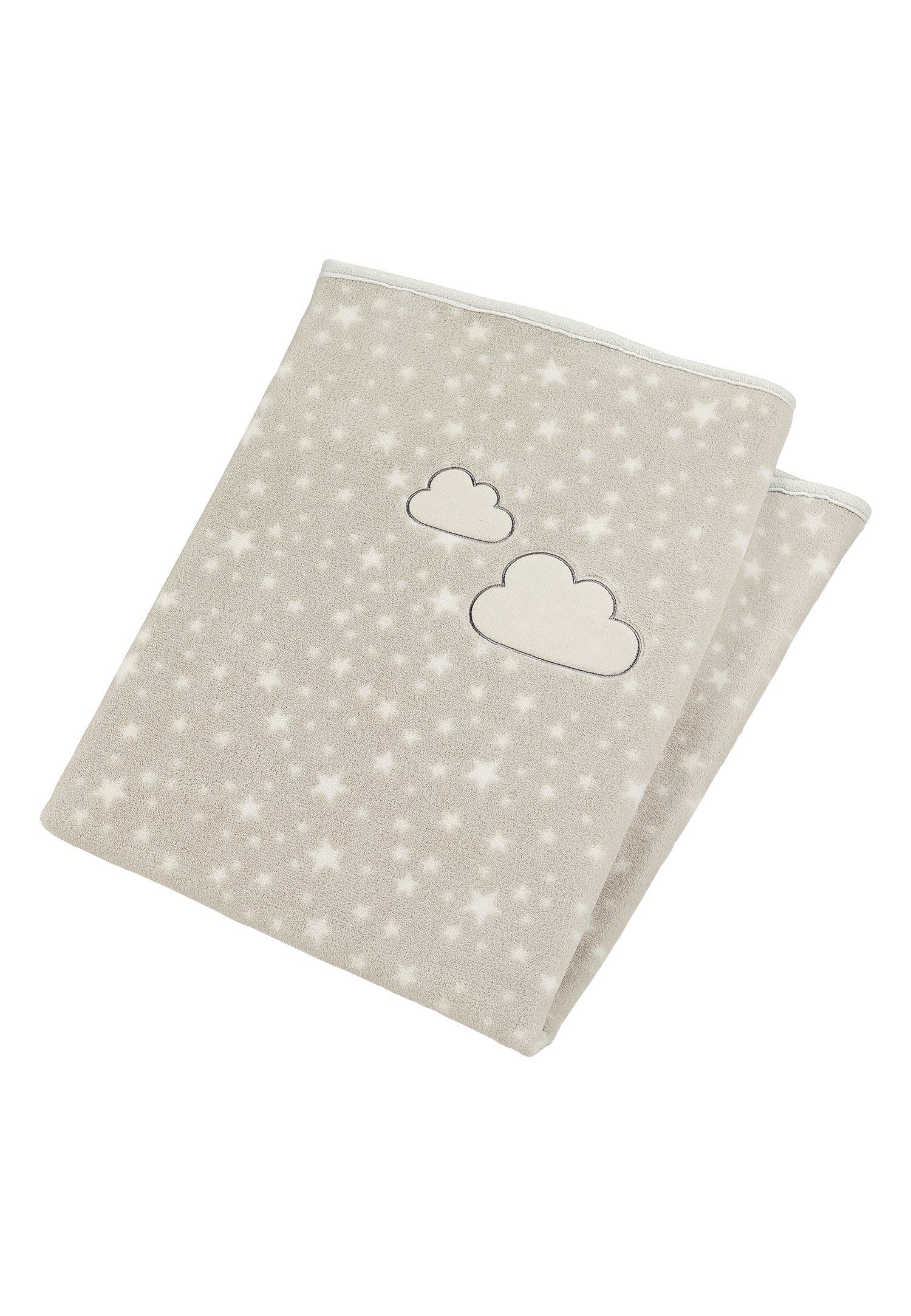 Plüsch-Decke Schaf Stanley in Grau/Ecru, 100x75cm