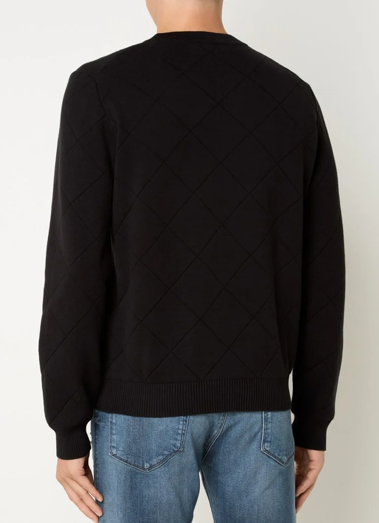 HUGO BOSS Symond fine-knit pullover with logo print
