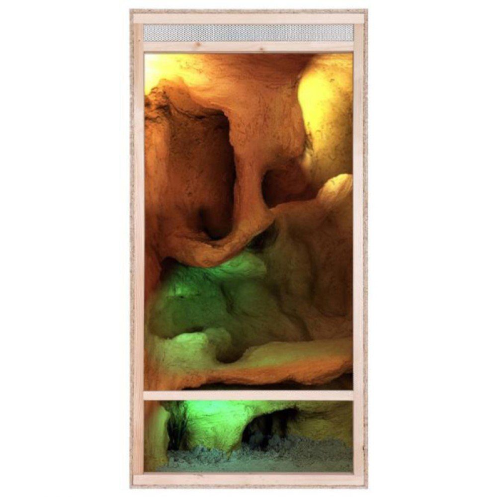 Repiterra Terrarium Hochterrarium Frontbelüftung 60x120x60 cm, formaldehydfrei, aus Wärme-isolierenden OSB-Platten