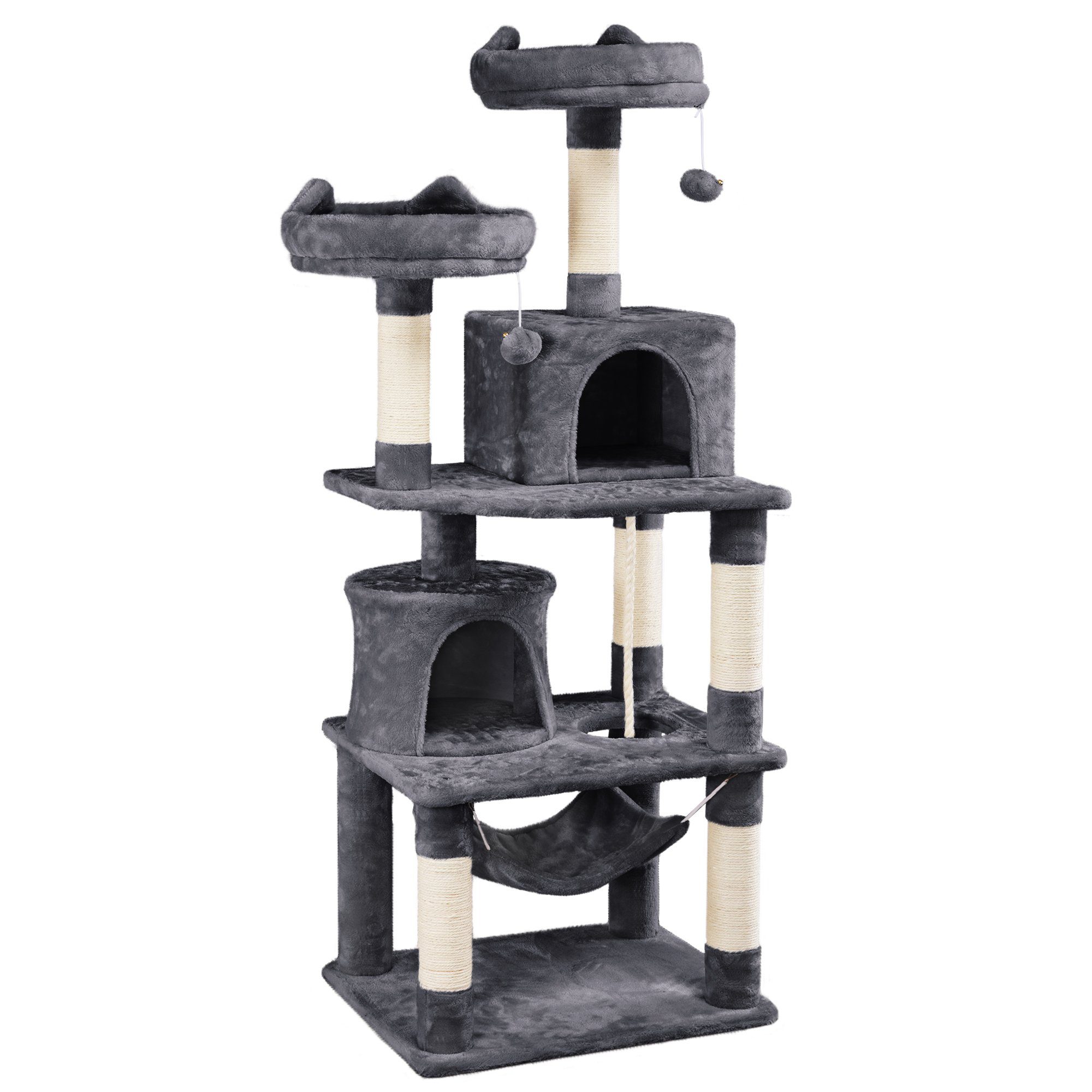 Yaheetech Kratzbaum 158/179 cm Katzenbaum, Stabiler Kletterbaum Katzenhaus