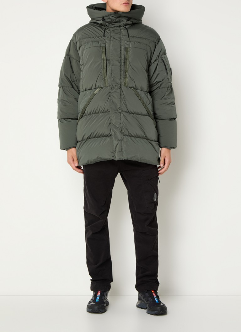 Chaqueta acolchada de plumón Nycra-R de CP Company con capucha.