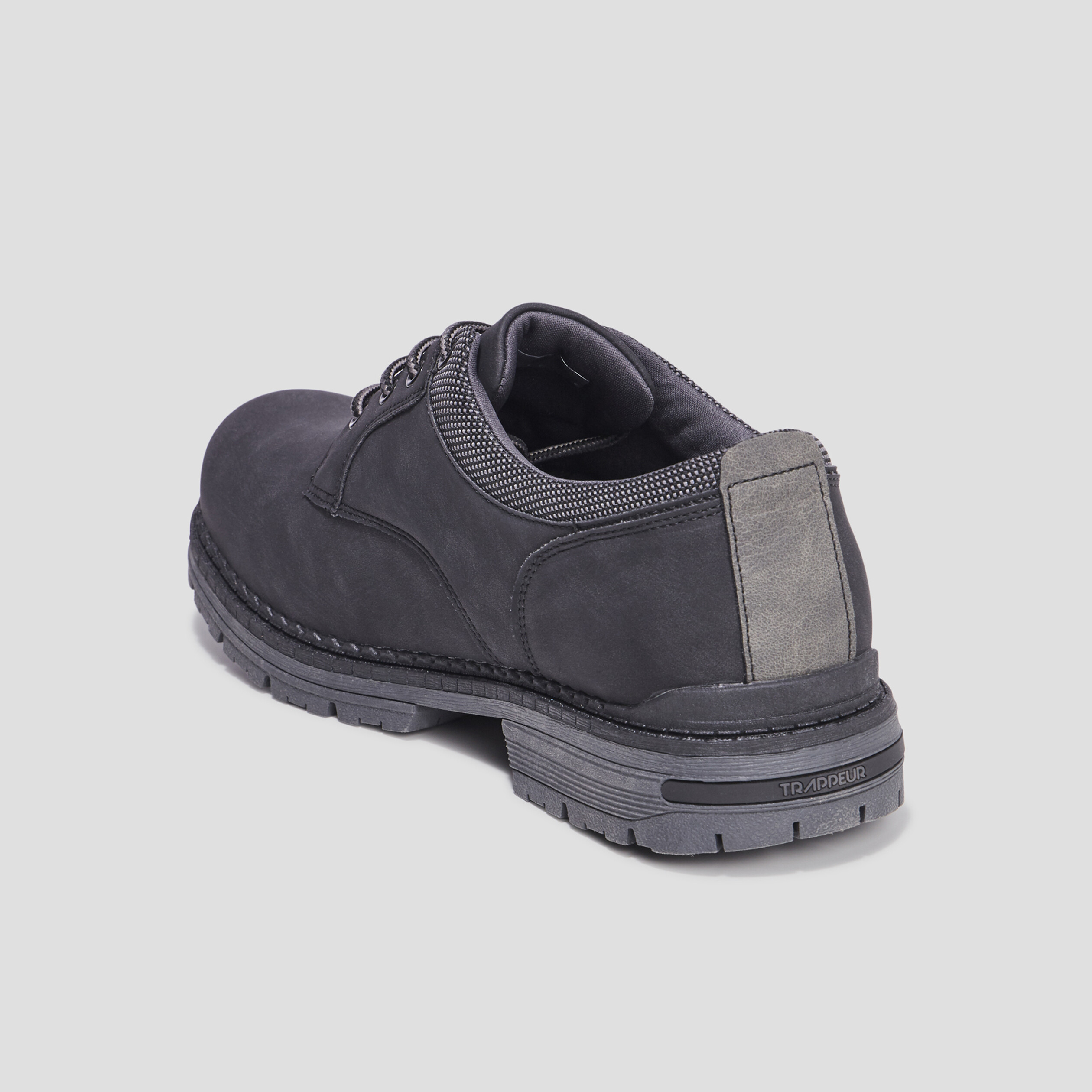 Derbies à lacets crantées noir homme | La Halle