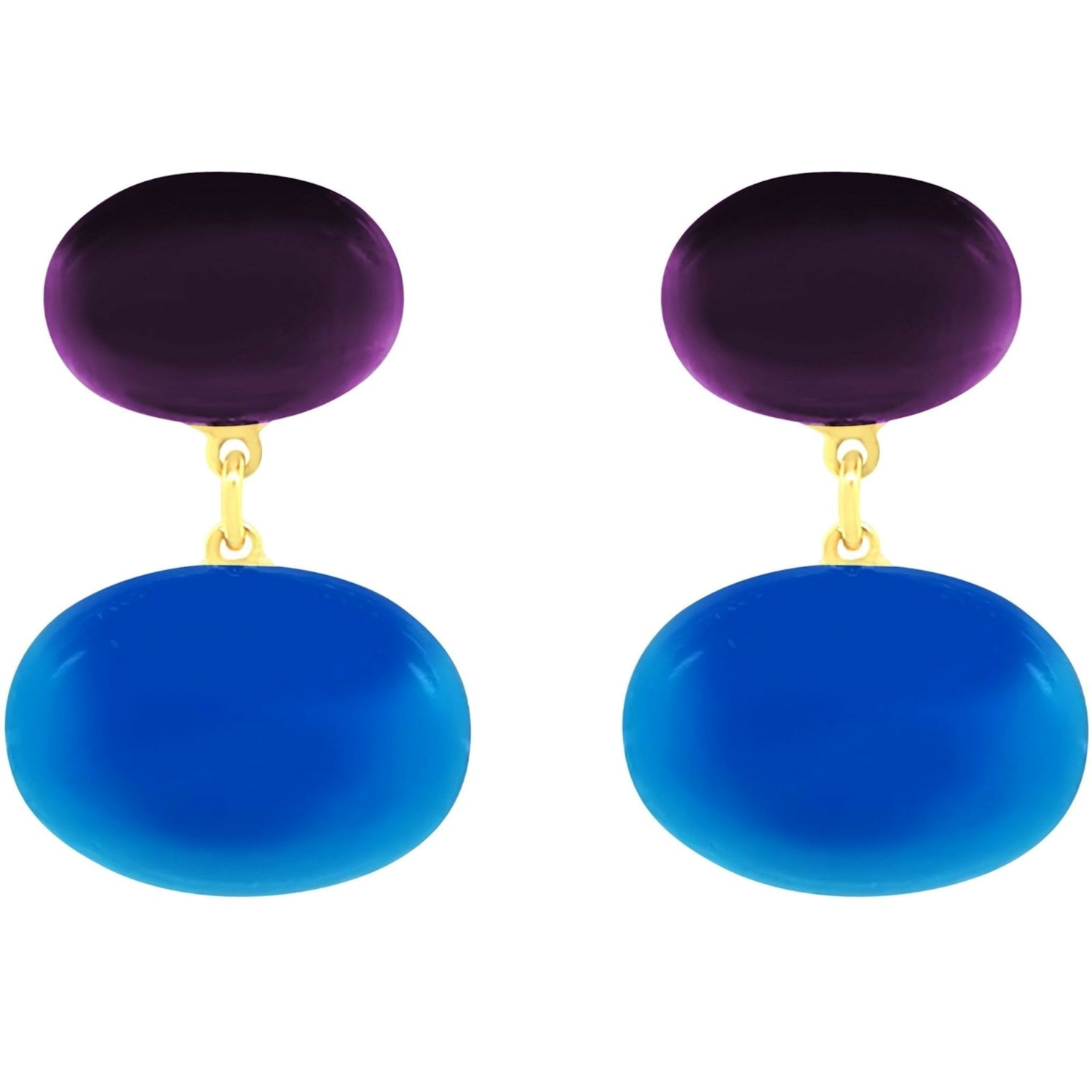 Ohrhänger 'Ametyhst und Chalcedon'