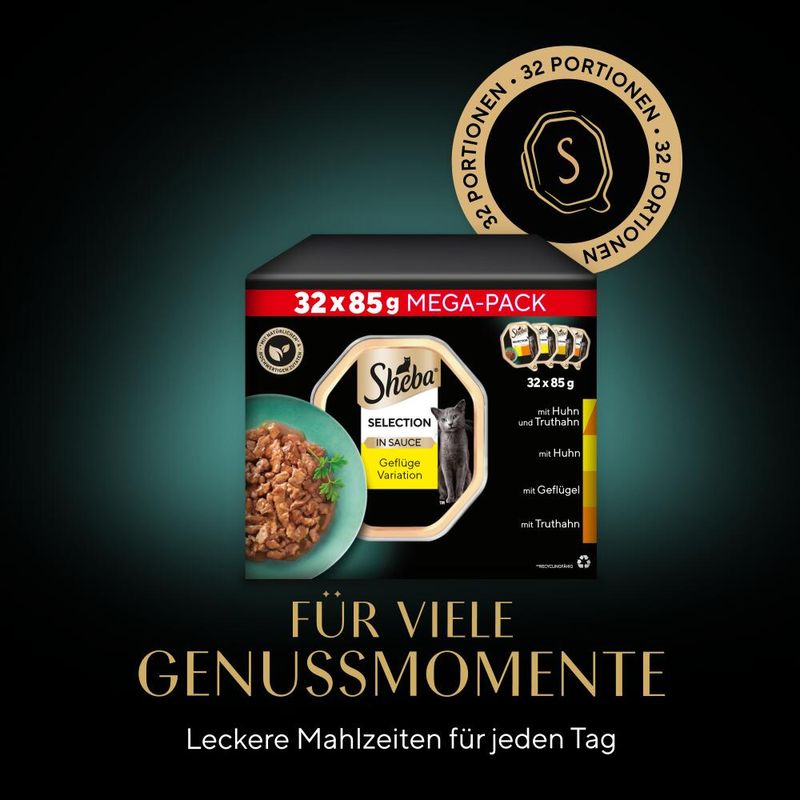 Multipack Sheba Varietäten Schälchen 32 x 85 g