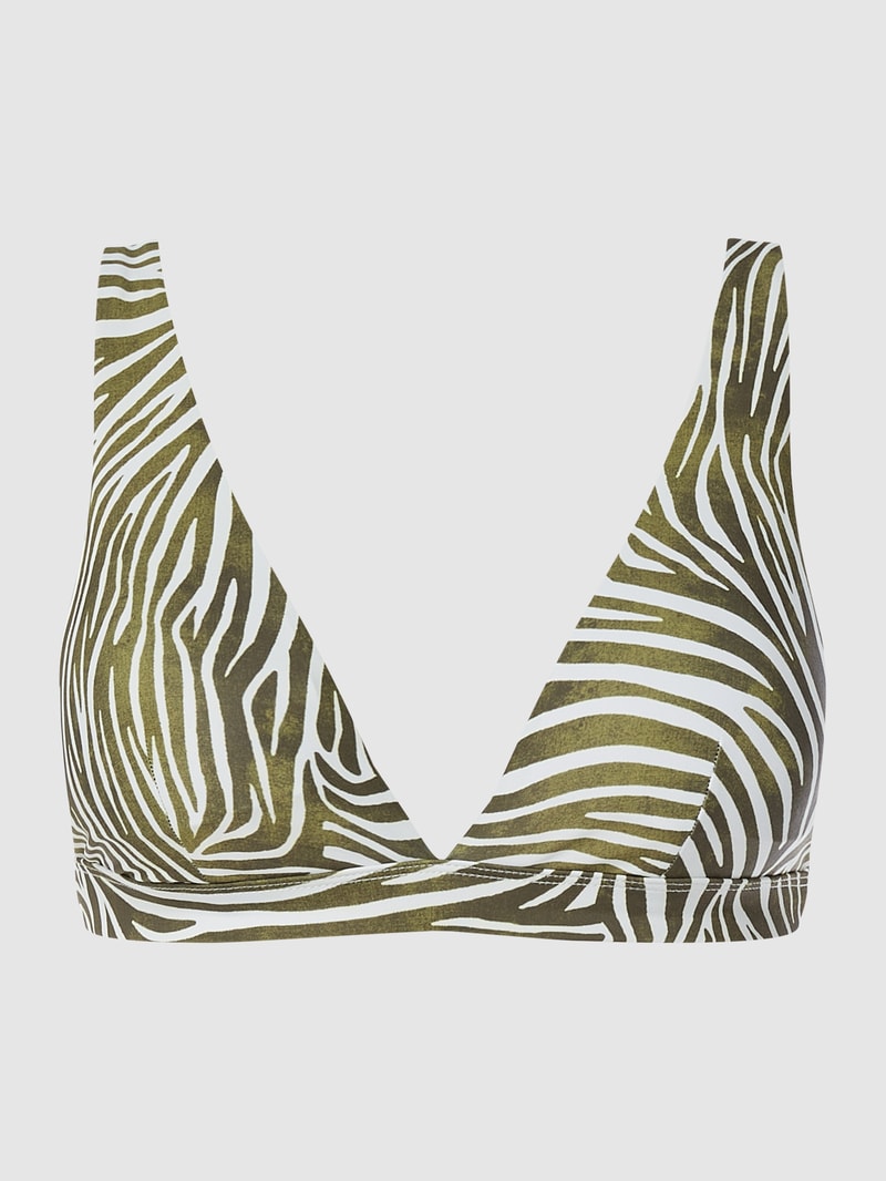 Bikini-Oberteil in Triangel-Form Modell 'Zanzibar' - wattiert in grün