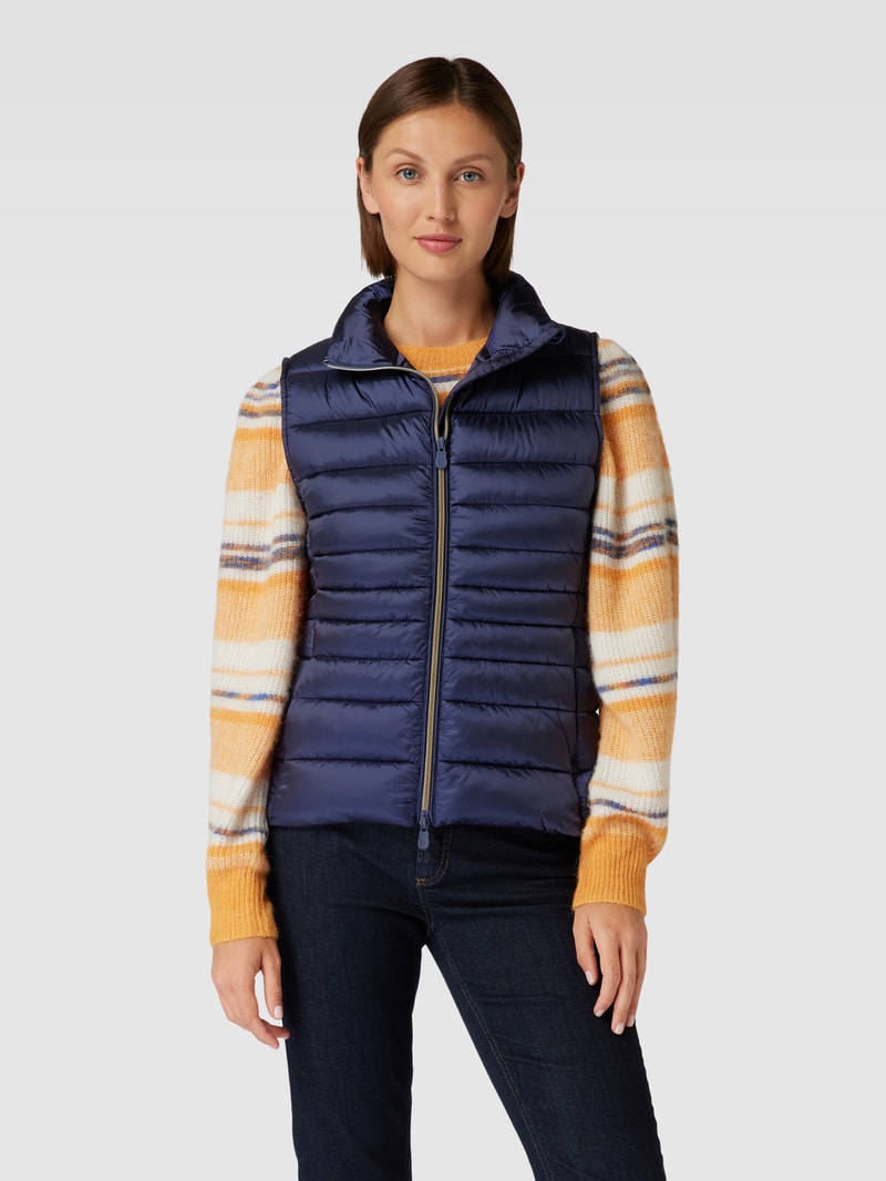 Steppweste mit Stehkragen Modell 'LYNN' in marineblau