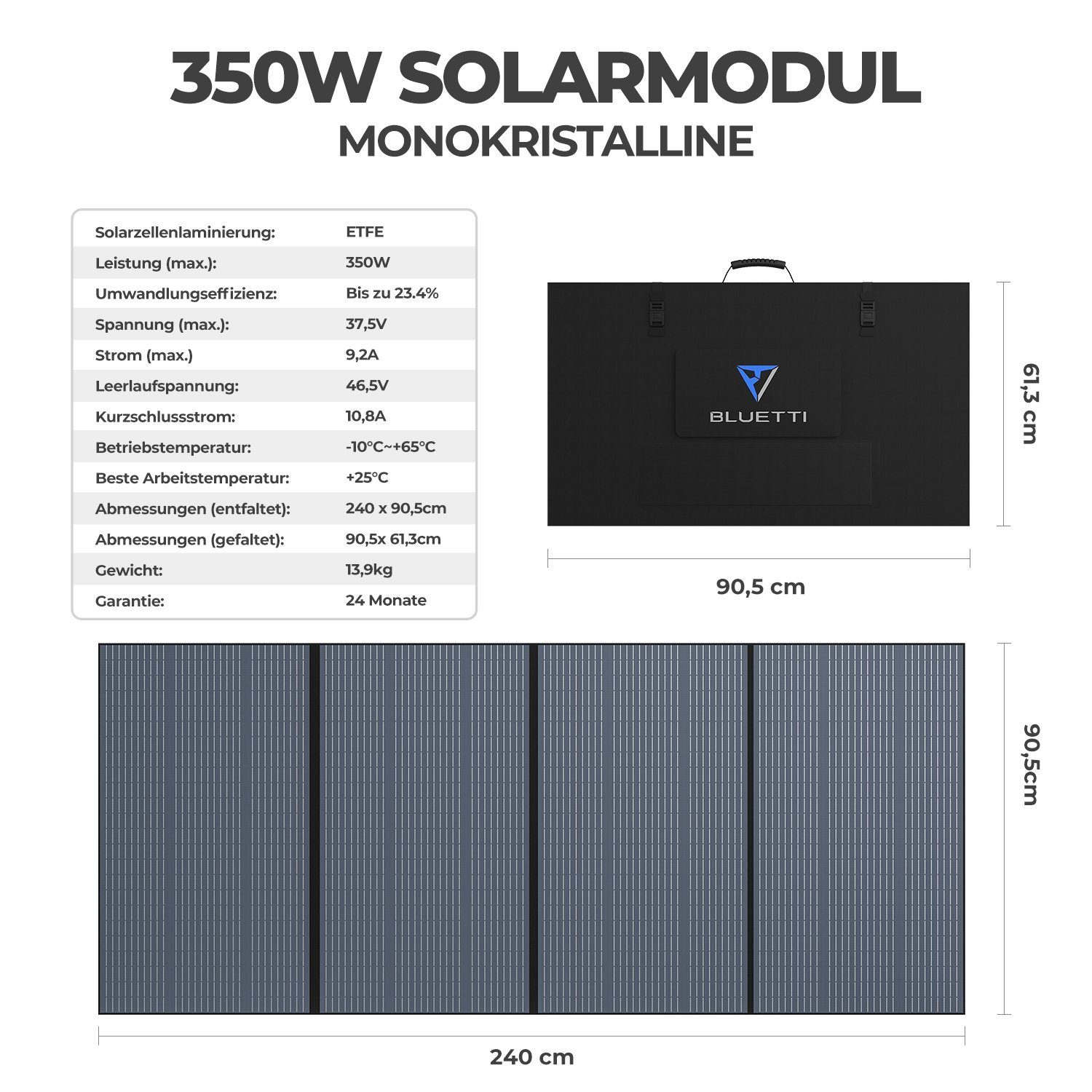 BLUETTI Stromerzeuger AC300+B300 mit 3*PV350 Solarpanels, (1-tlg)