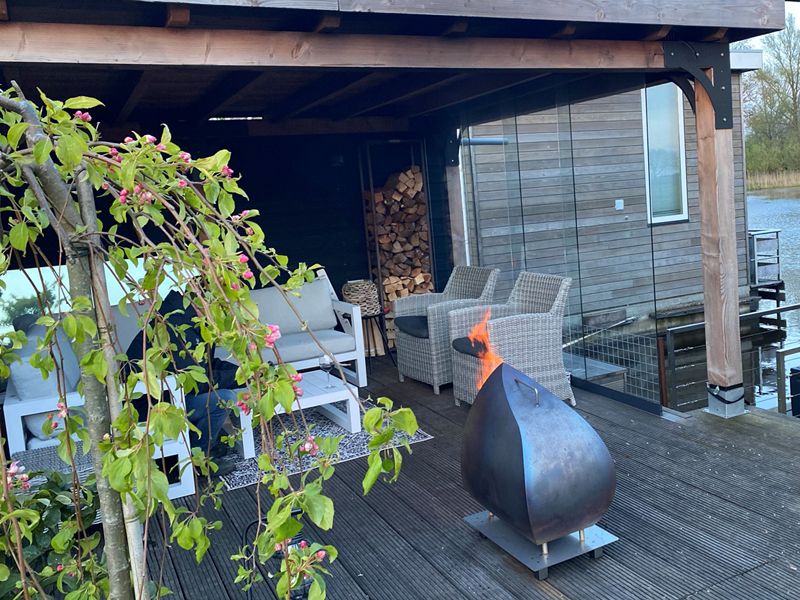 Magma rostfrei stahl gartenkamin