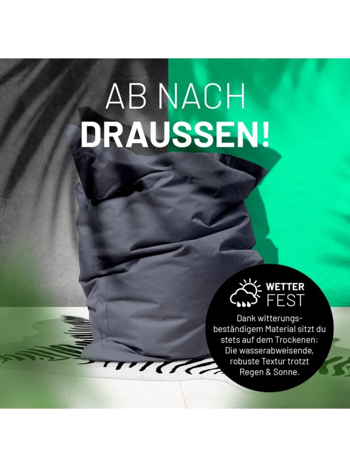 Lumaland Luxury Riesensitzsack XXL Sitzsack - Stahlgrau günstig kaufen onesize