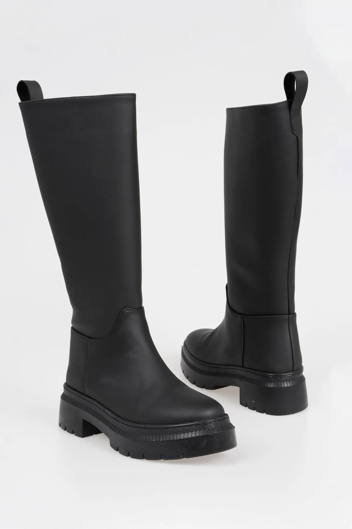 CZ London  Schnürsenkellose Damenstiefel mit dicker Zehensohle