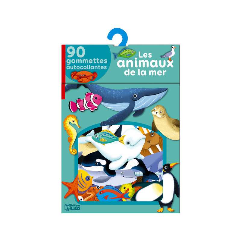 90 gommettes les animaux de la mer - Lito