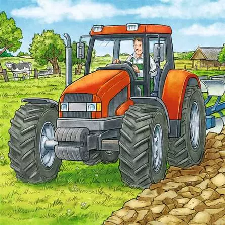 Kinderpuzzle ab 5 Jahren - Große Landmaschinen - 49 Teile